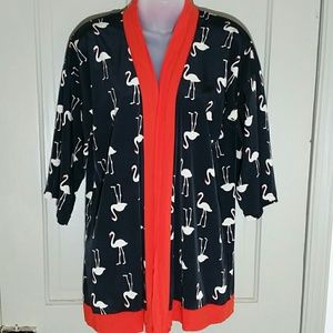 "Open the Kimono" Flamingo Party Shorty